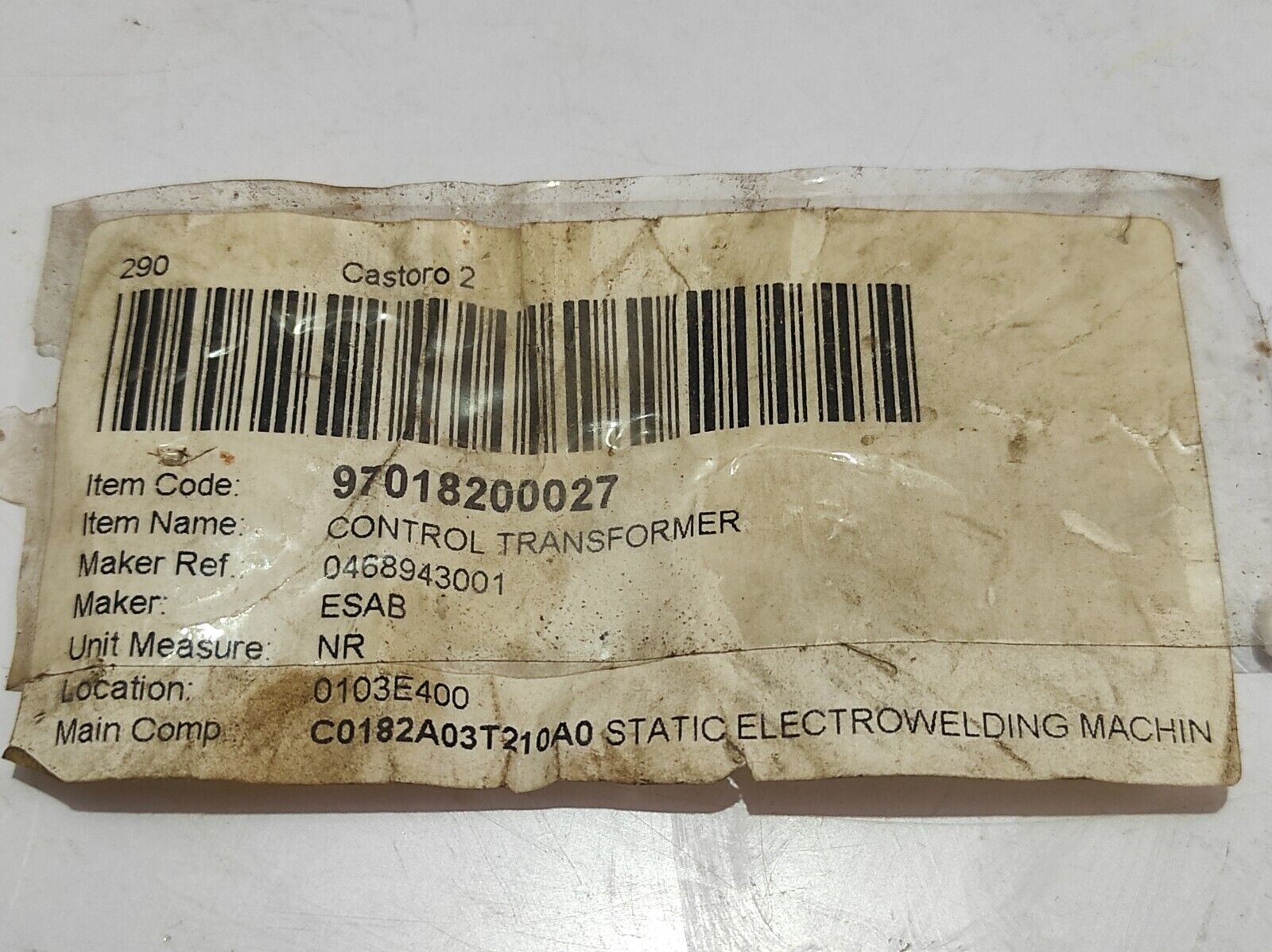 Toroid 3084-C Transformer 3084C Esab 0468943001 Control Transformer 468 943 001