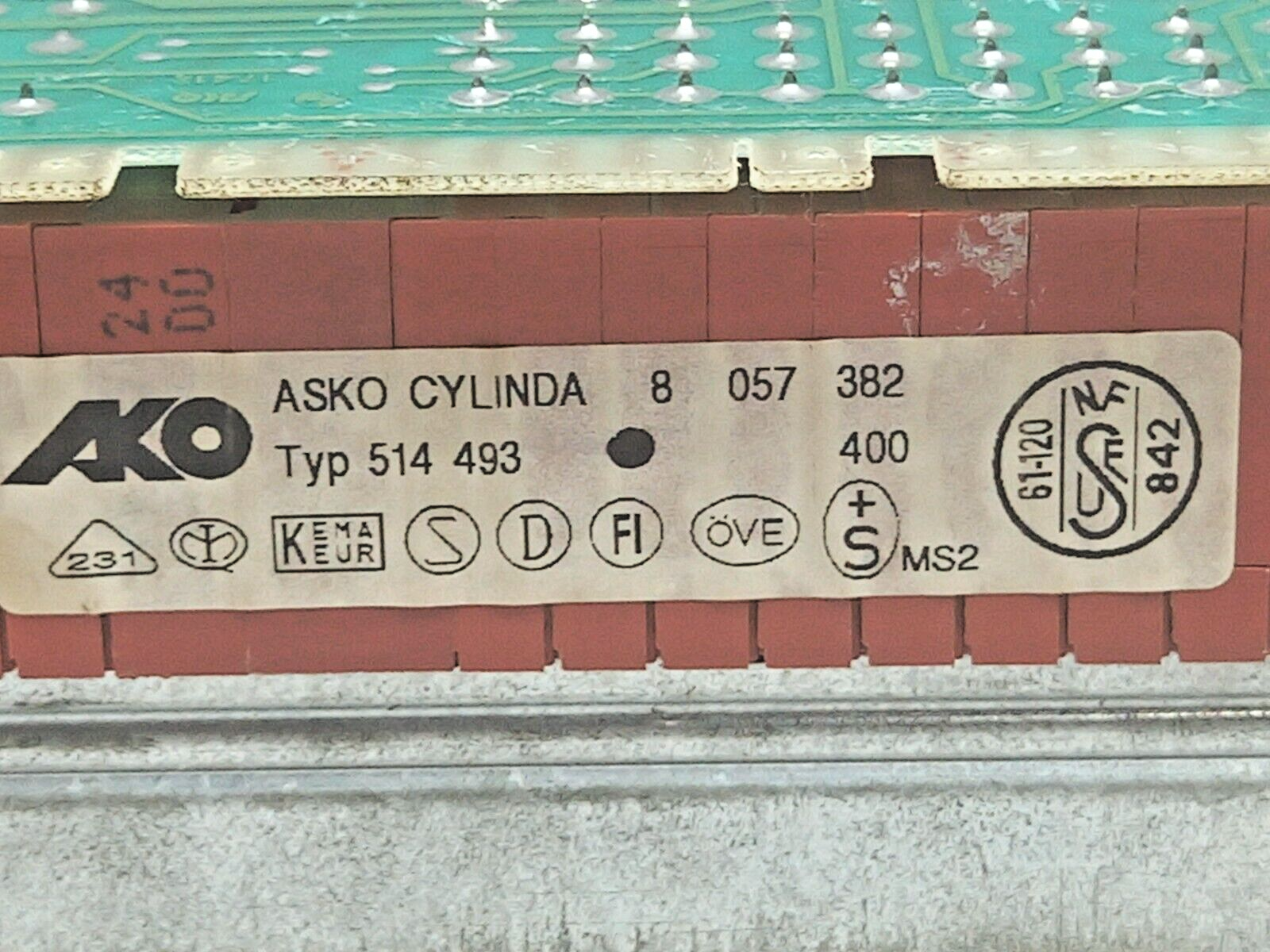 AKO 514 493 ASKO CYLINDA Washer Timer