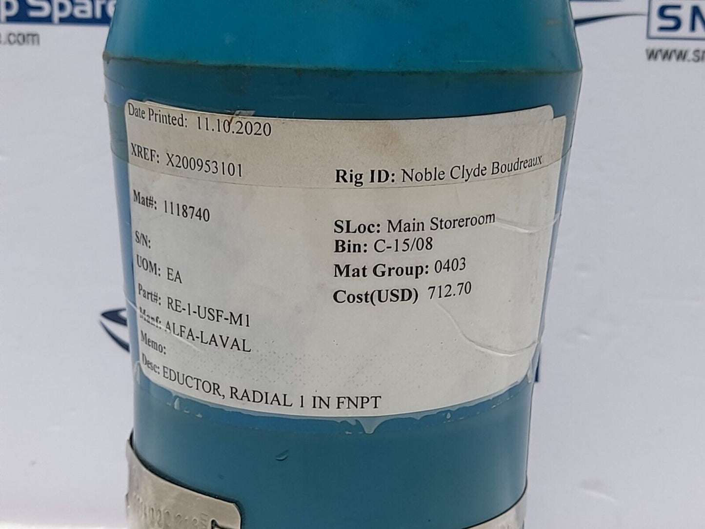 Alfa Laval RE-1-USF-M1 Radial Educator 1in FNPT RE1USFM1