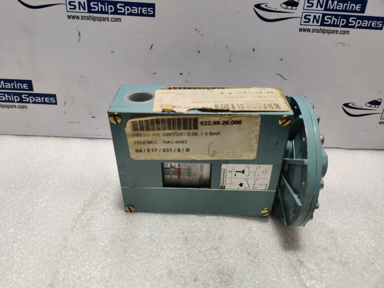 Telemecanique XMG-B093 Pressure Switch 0.09 To 1.0Bar