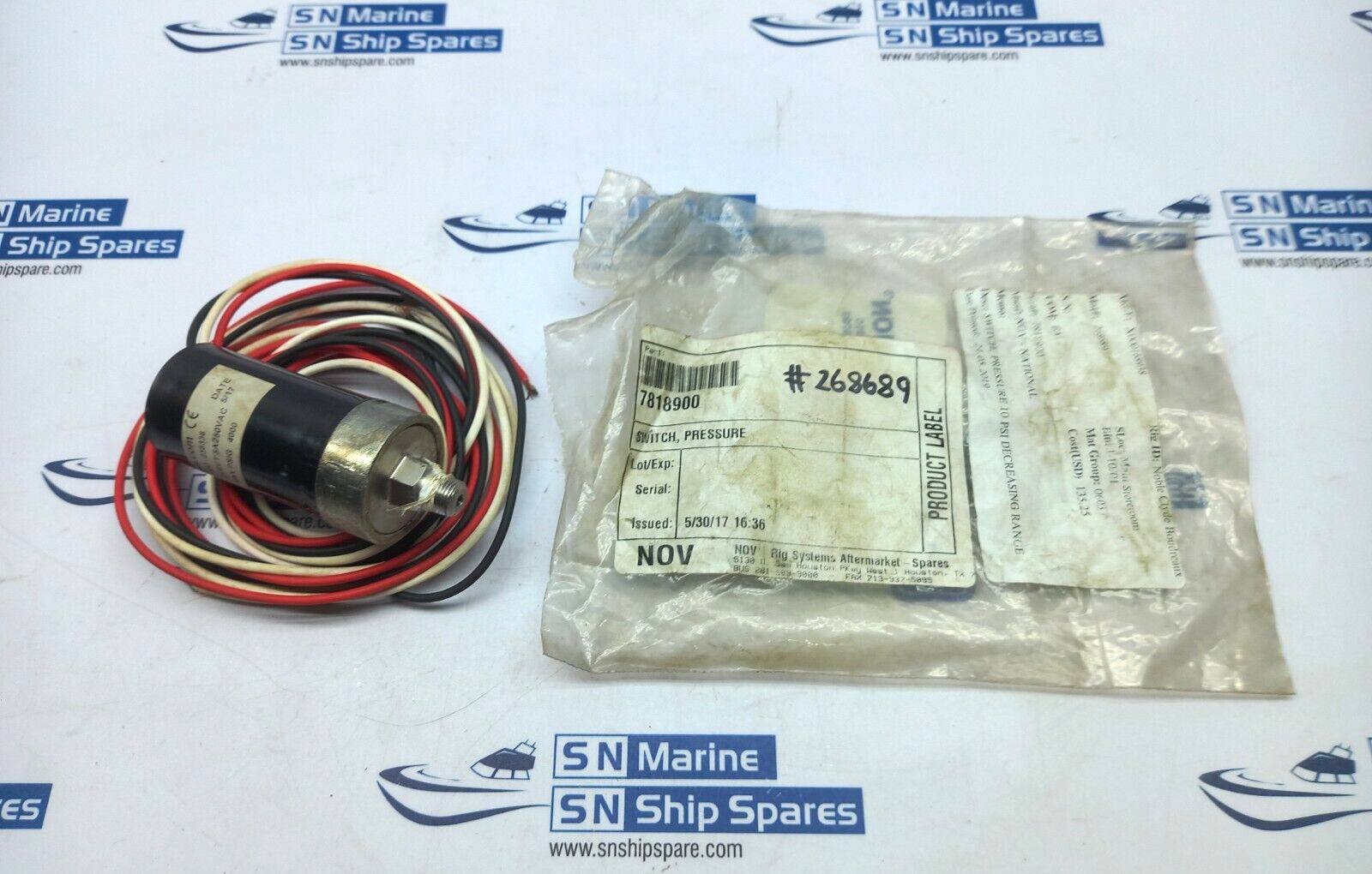Whitman Controls P95-3-52L72 Pressure Switch Nov-National 7818900