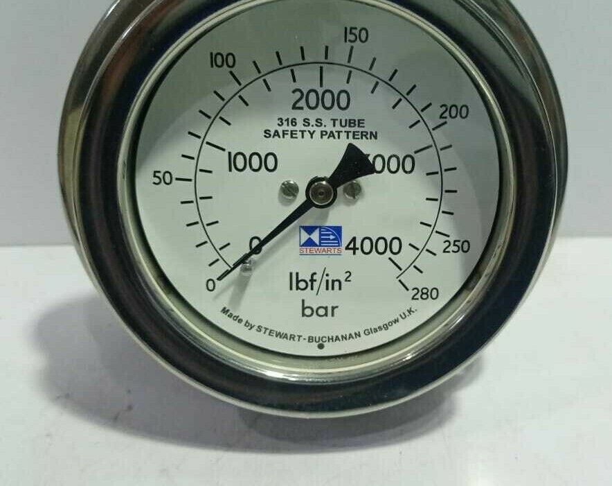 Stewart Buchanan 0-280 Bar Pressure Gauge
