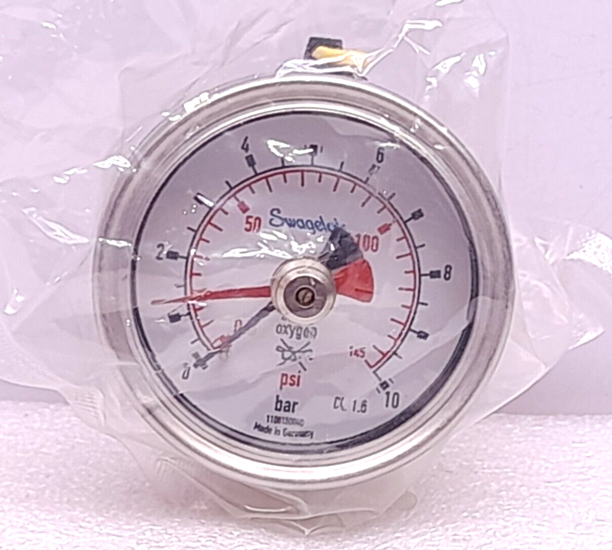Swagelok PGI-63B-BG10-CAO1-AXIJ Pressure Gauge 0-10 Bar 0-145 PSI