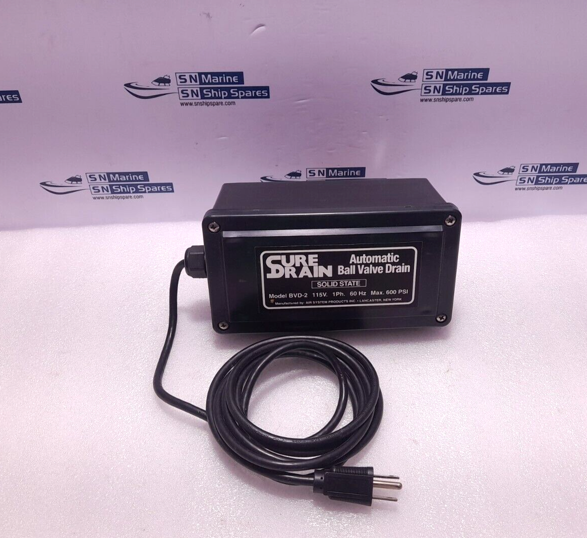 Air Systems BVD-2 Sure Drain Automatic Ball Valve Drain 115V 1Ph 60Hz Max 600 PS