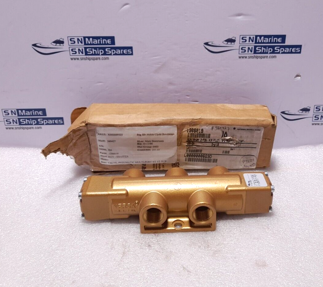 Versa VSP-4502 4-Way Valve NOV 1306019 Valve Press Min-Max VAC-200 PSIG