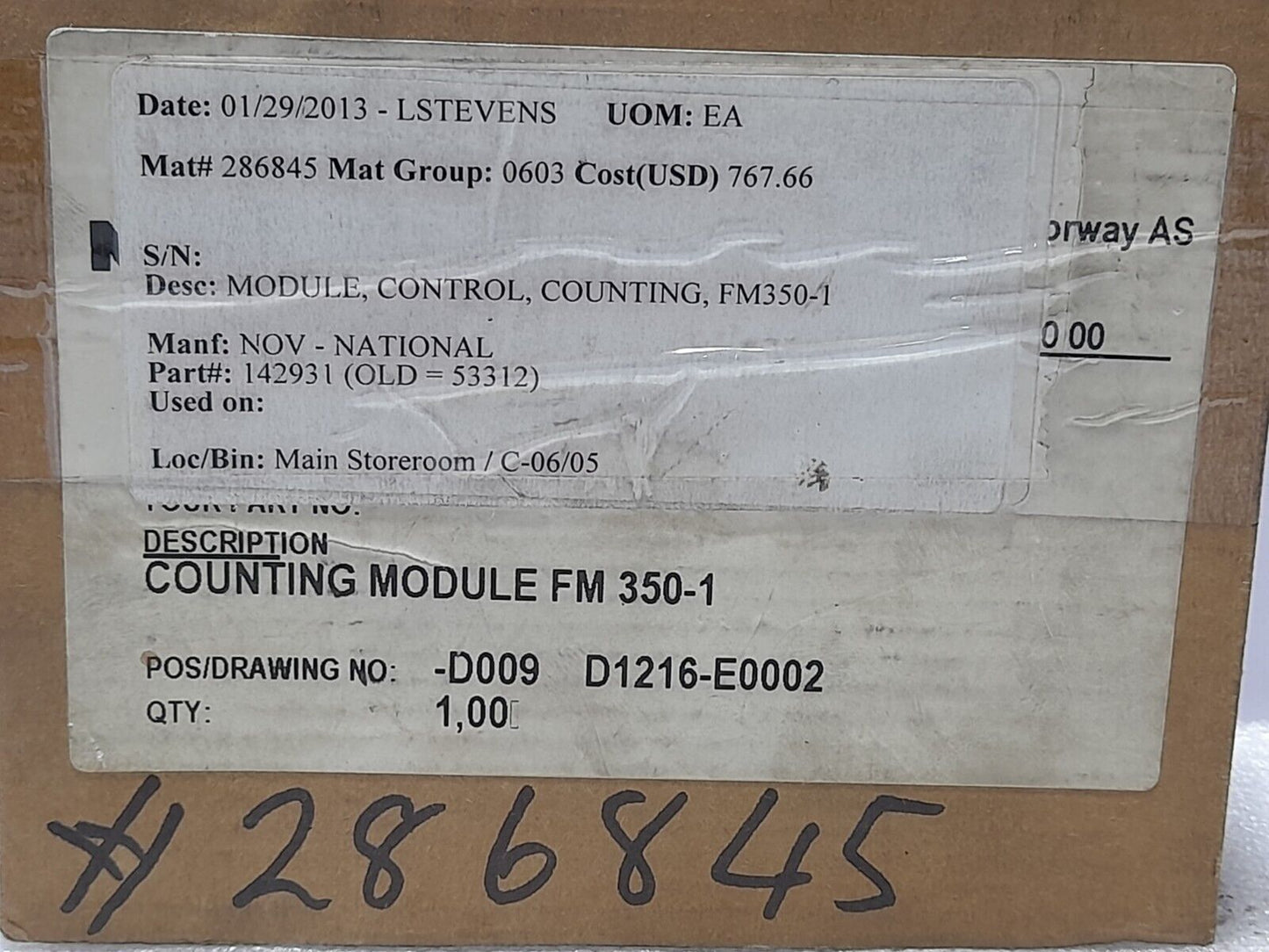 Siemens Simatic S7 6ES7 350-1AH03-0AE0 FM350 Counter Module