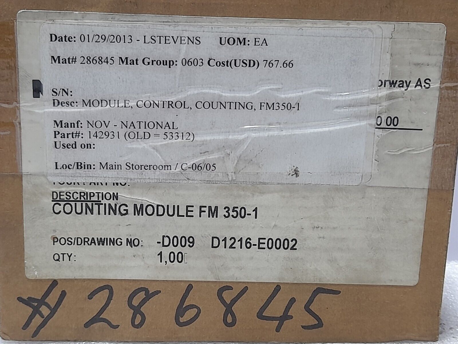 Siemens Simatic S7 6ES7 350-1AH03-0AE0 FM350 Counter Module