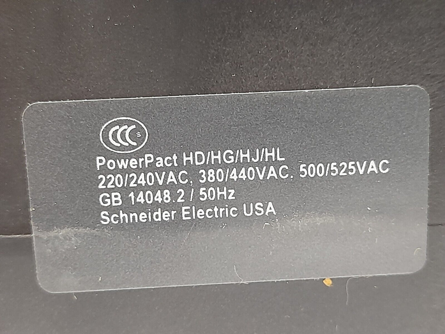 Square D HJL36050CA PowerPact Current Limiting Circuit Breaker Mod. HJ 060 50A