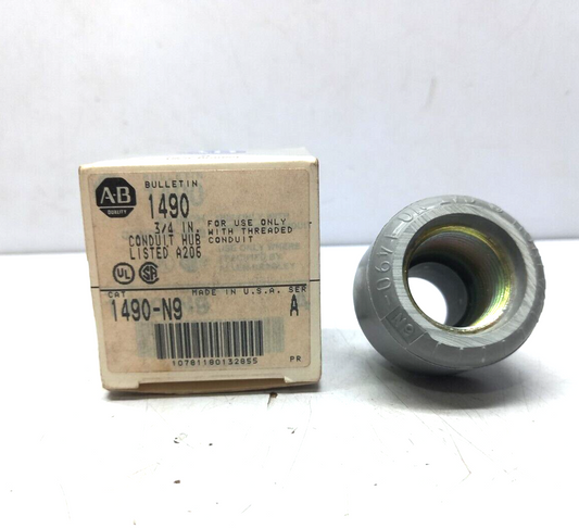 Allen Bradley 1490-N9 Ser A ¾ Inch Conduit Hub / 1490N9 / 3PCs/Lot