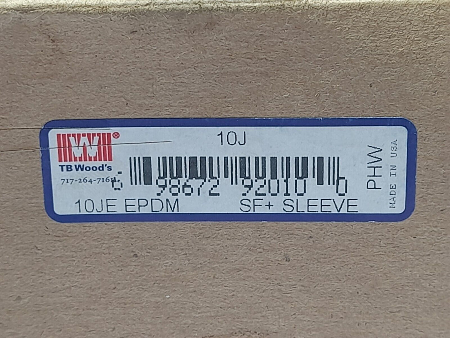 TB Woods 10J 10JE EPDM SF+ Sure Flex Coupling Sleeve