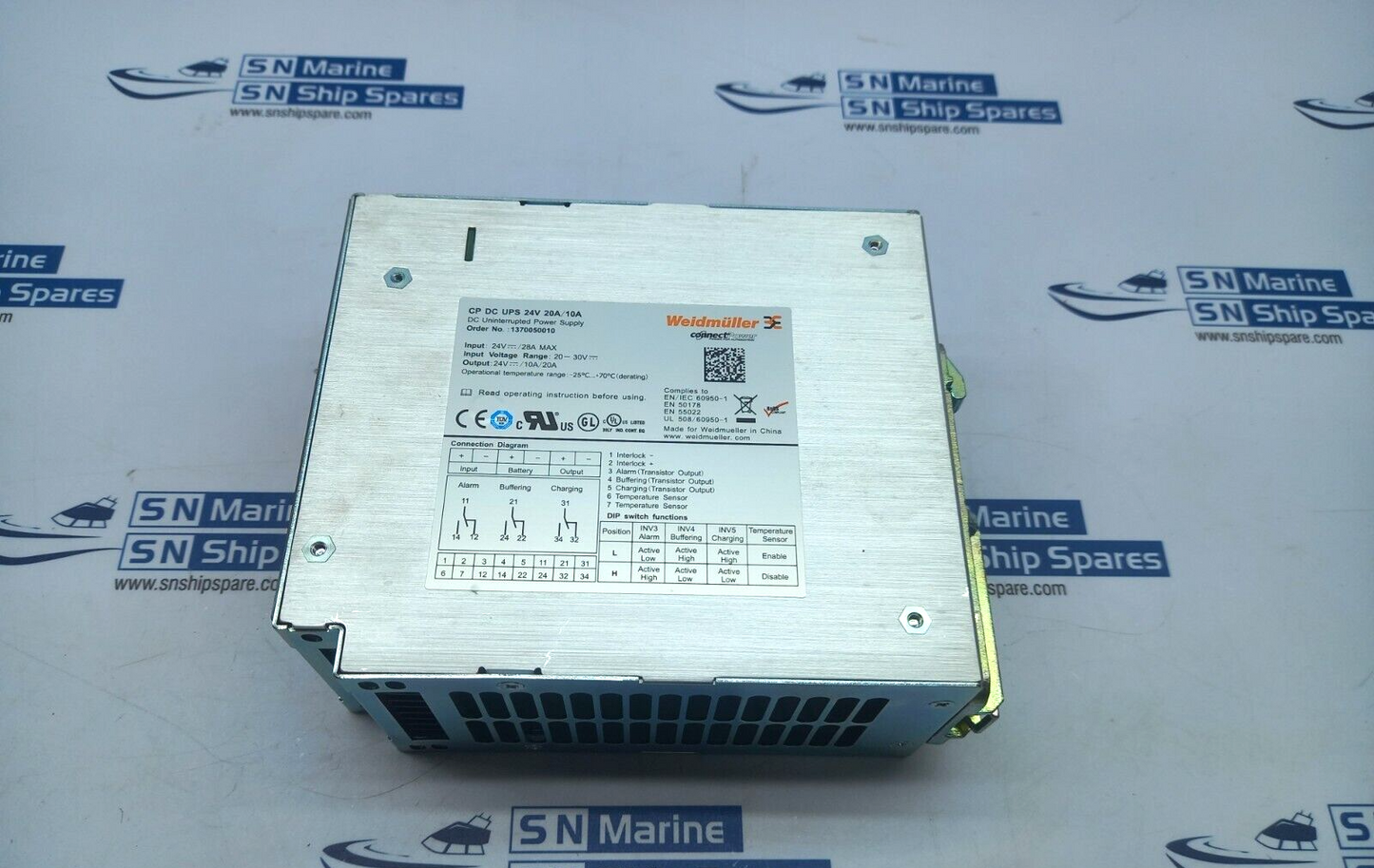 Weidmuller 1370050010 DC Uninterrupted Power Supply UPS 24Vdc 360W 20A/10A