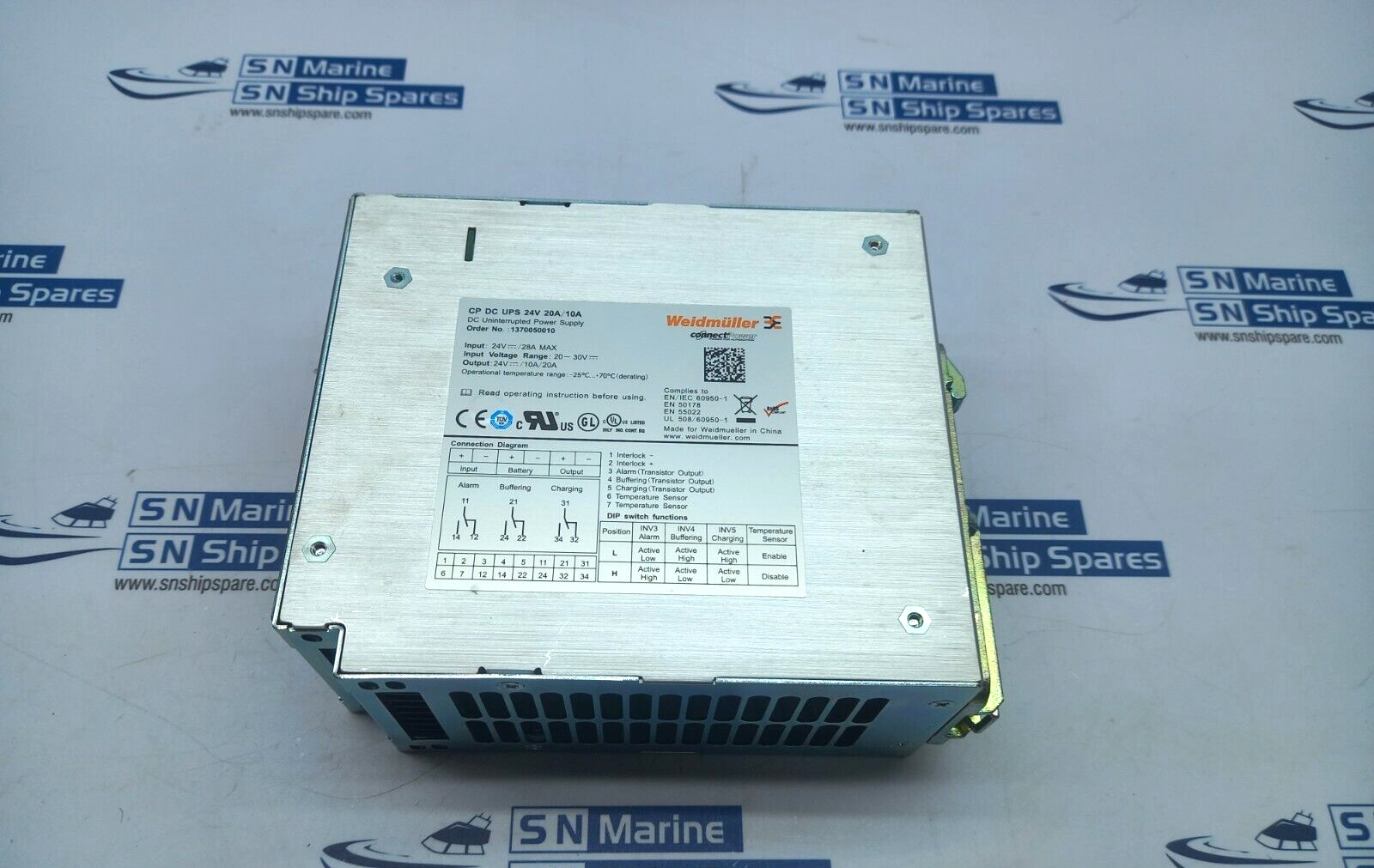 Weidmuller 1370050010 DC Uninterrupted Power Supply UPS 24Vdc 360W 20A/10A