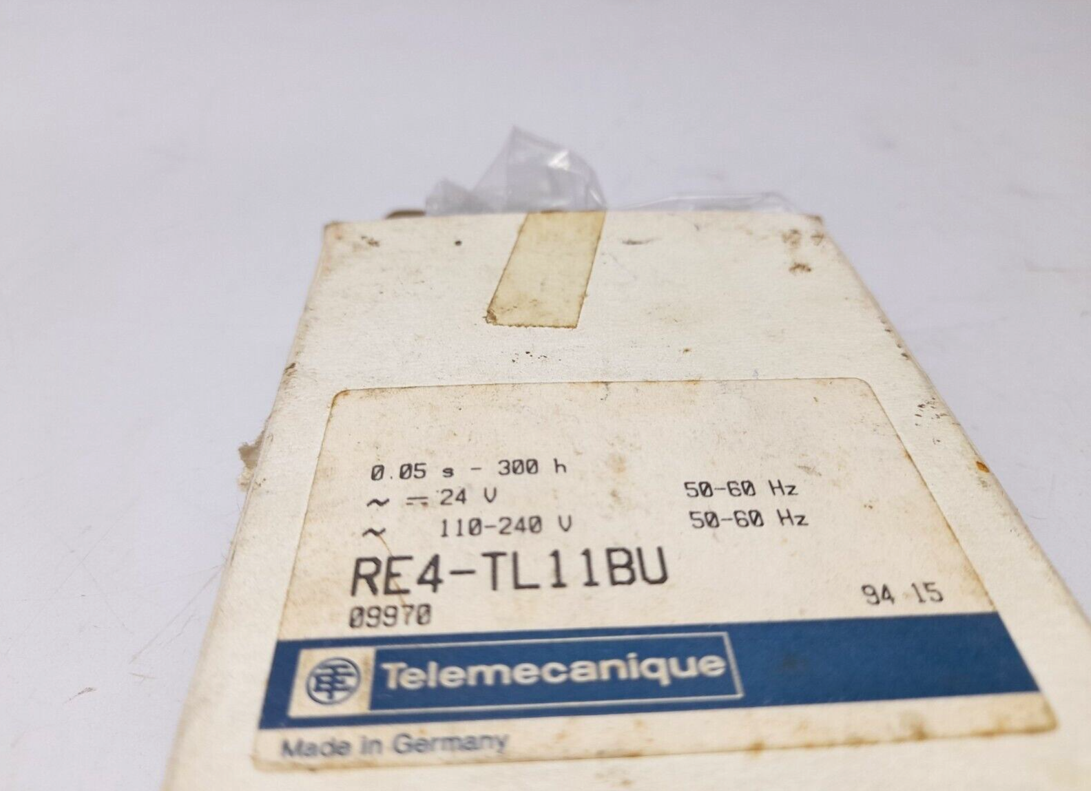 Telemecanique RE4-TL11BU Time Delay Relay RE4 TL11BU 0.05s-300h 24VDC 110-240VAC