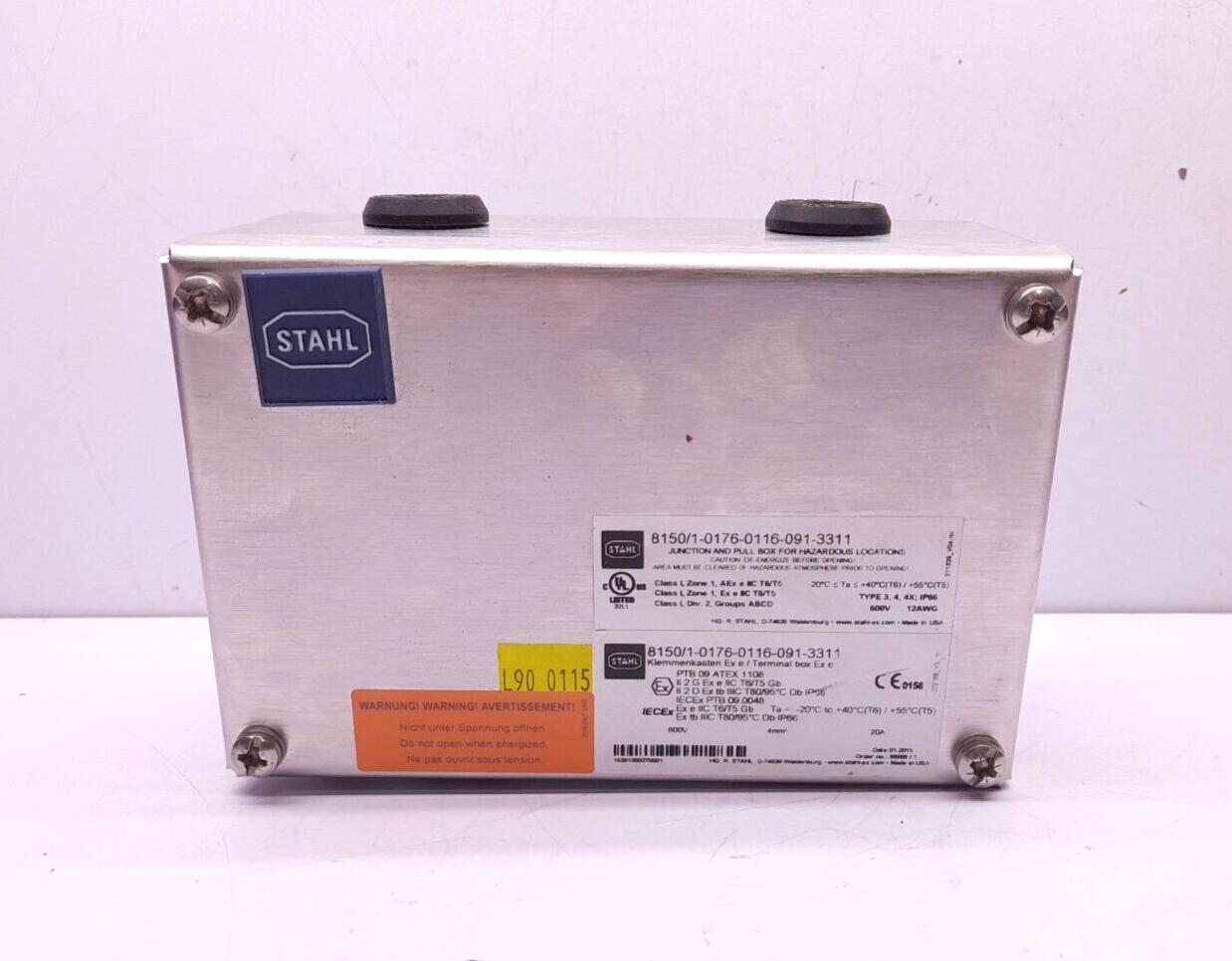 Stahl 8150/1-0176-0116-091-3311 Junction And Pull Box For Hazardous Locations