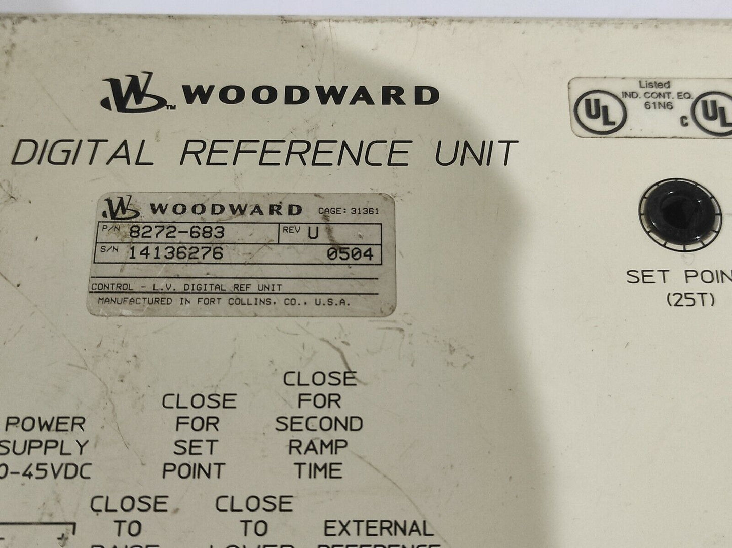 Woodward 8272-683 Rev U Digital Reference Unit 8272683