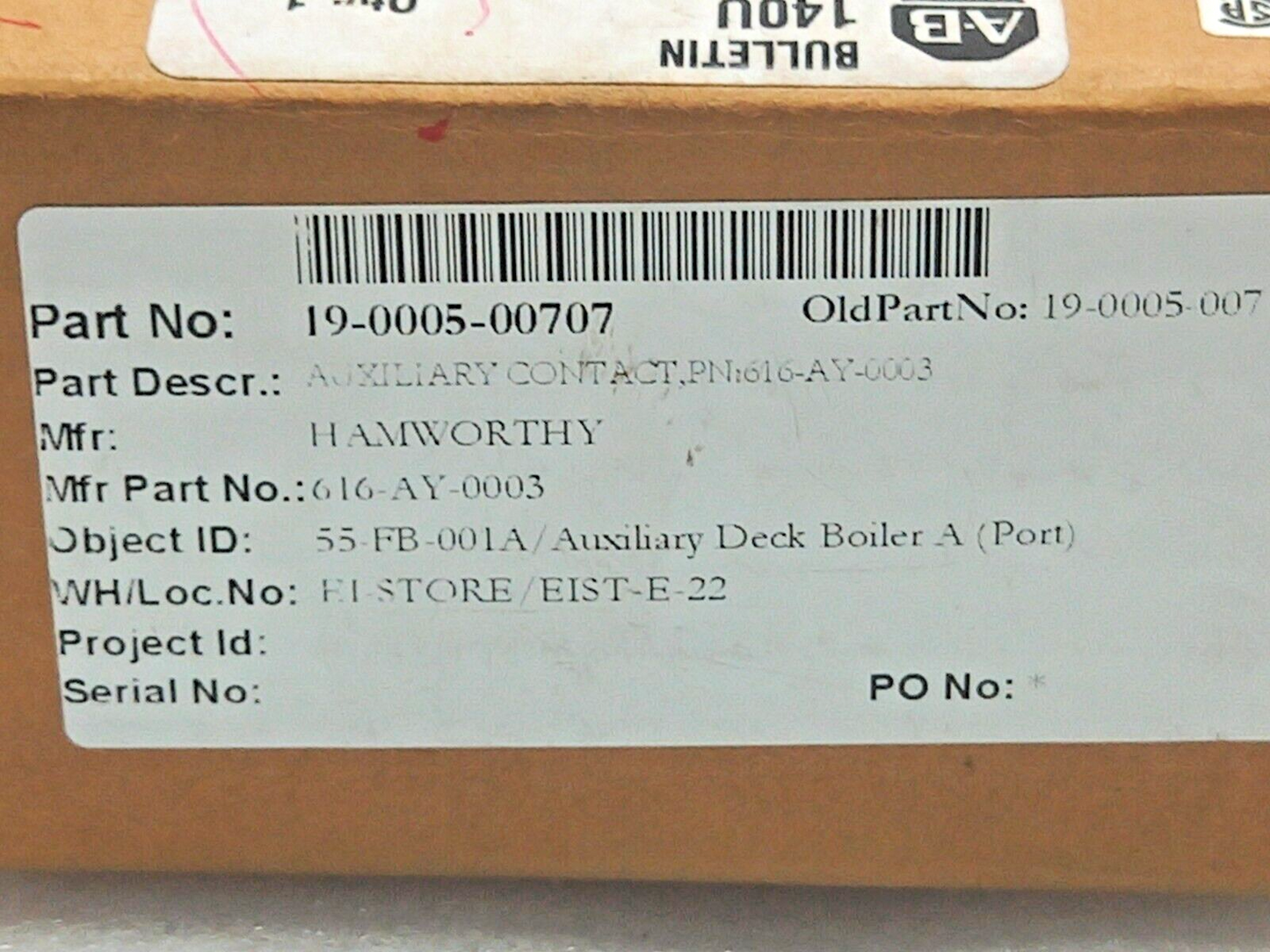 Allen Bradley 140U-H-EA2 Circuit Breaker Auxiliary Contact Block SER B