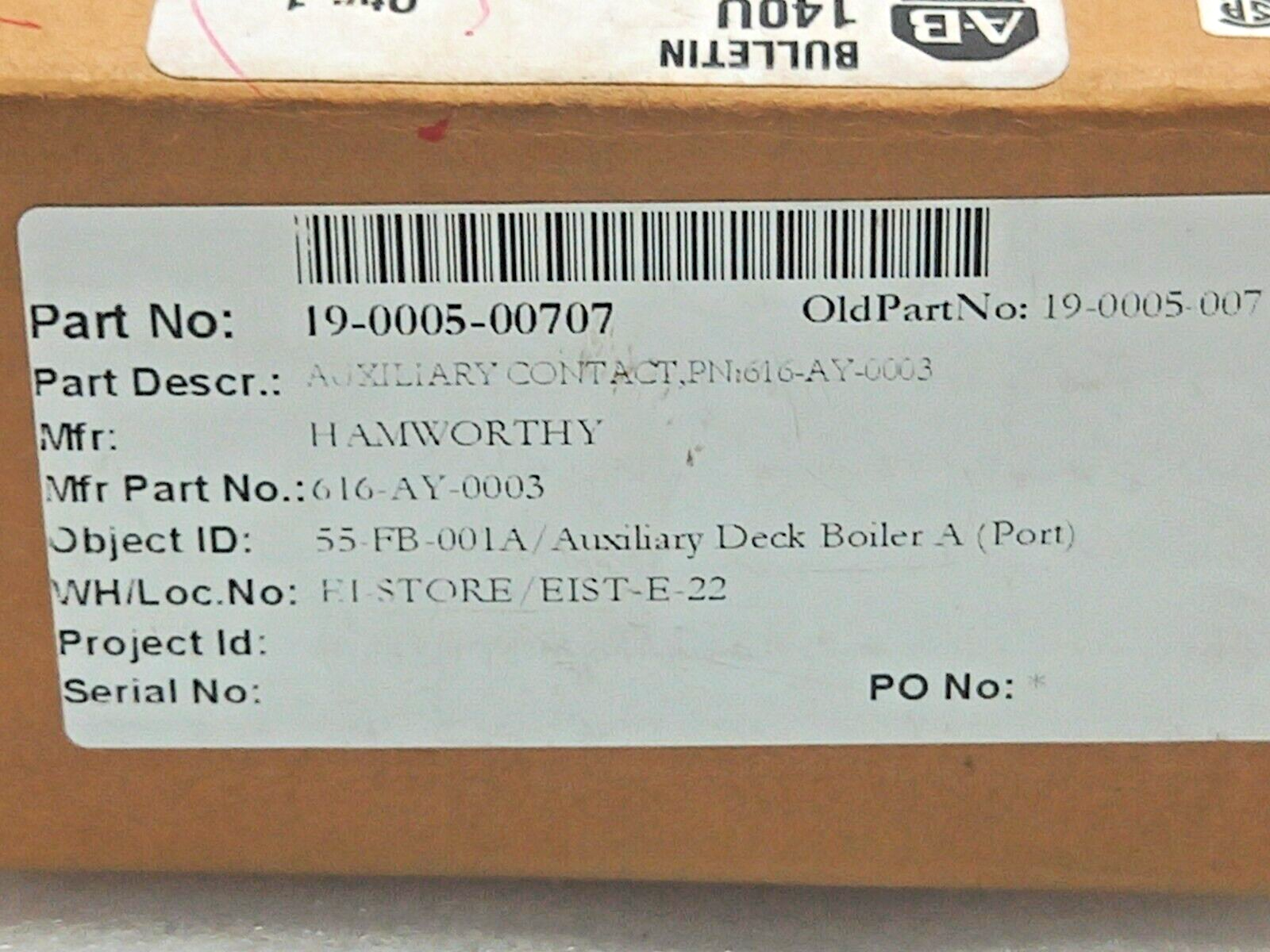 Allen Bradley 140U-H-EA2 Circuit Breaker Auxiliary Contact Block SER B
