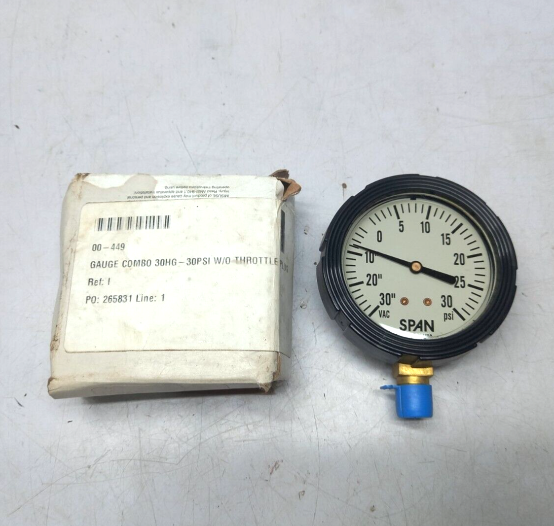 SPAN 0-30” 0-30 PSI 00-449 Gauge Combo 30HG-30PSI