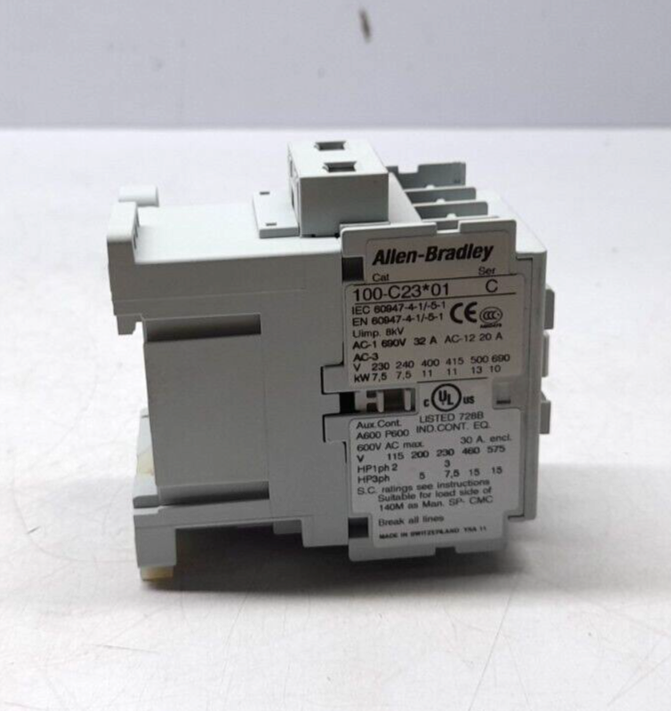 Allen Bradley 100-C23D01 Ser C Contactor 110V50Hz 120V60Hz Alliance Laundry F330