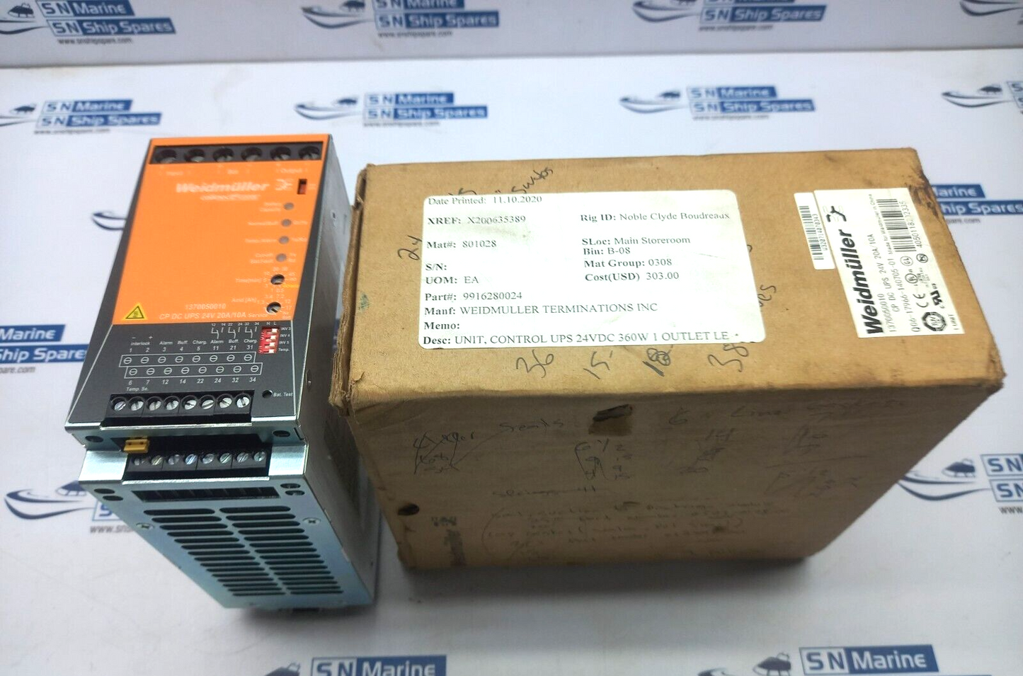 Weidmuller 1370050010 DC Uninterrupted Power Supply UPS 24Vdc 360W 20A/10A