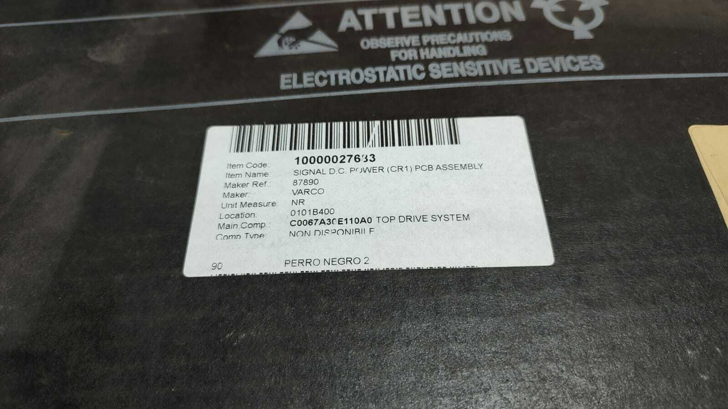 Varco Bus 87890 Rev C Signal DC Power CR1 PCB Assembly