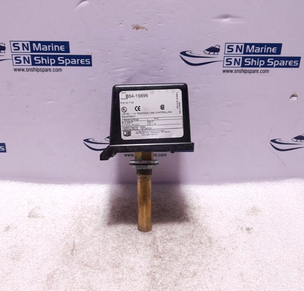 United Electric UE B54-15696 Temperature Switch 721T-63 Operating Range 0 to 225