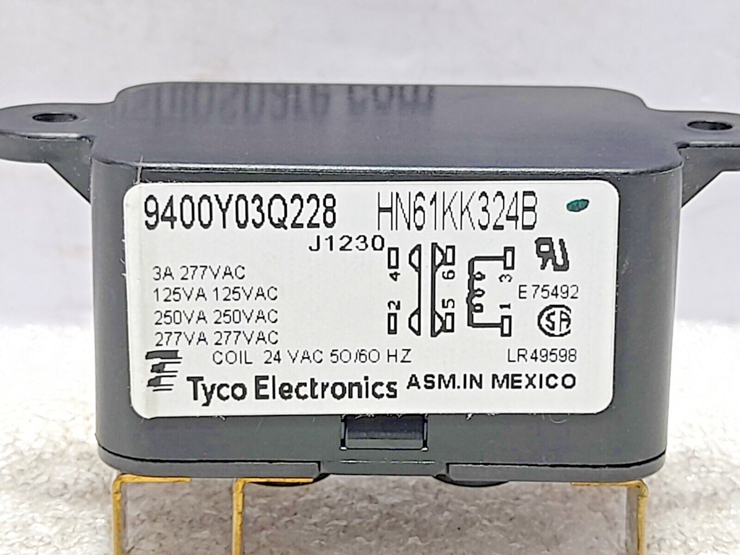 Tyco Electric HN61KK324B Pilot Duty Relay 9400Y03Q228 Coil 24VAC 50/60Hz