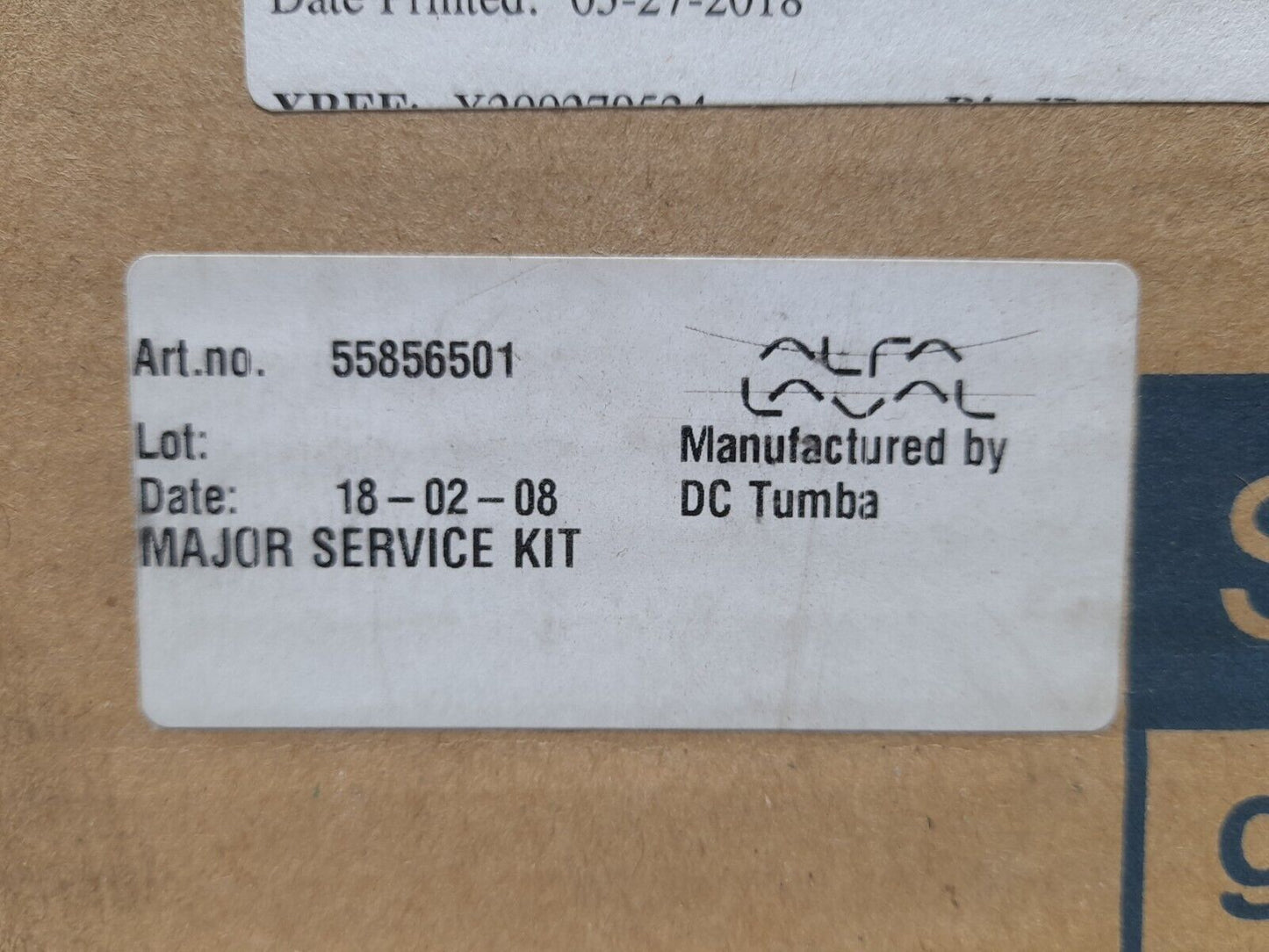 Alfa Laval 558565-01 Major Service Parts Kit 55856501