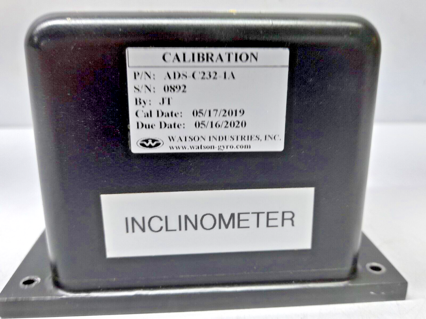 Watson Industries ADS-C232-1A Inclinometer / ADSC2321A / PWR: 15VDC