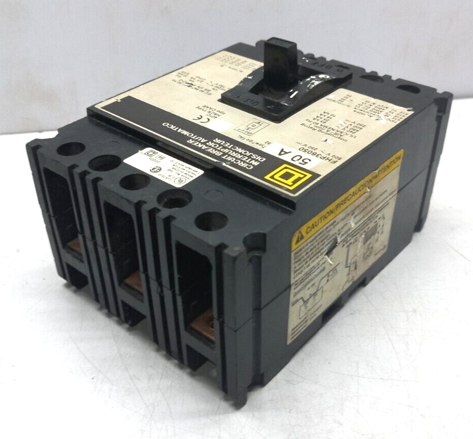Square D FHP36050 Circuit Breaker 50A 600VAC250VDC