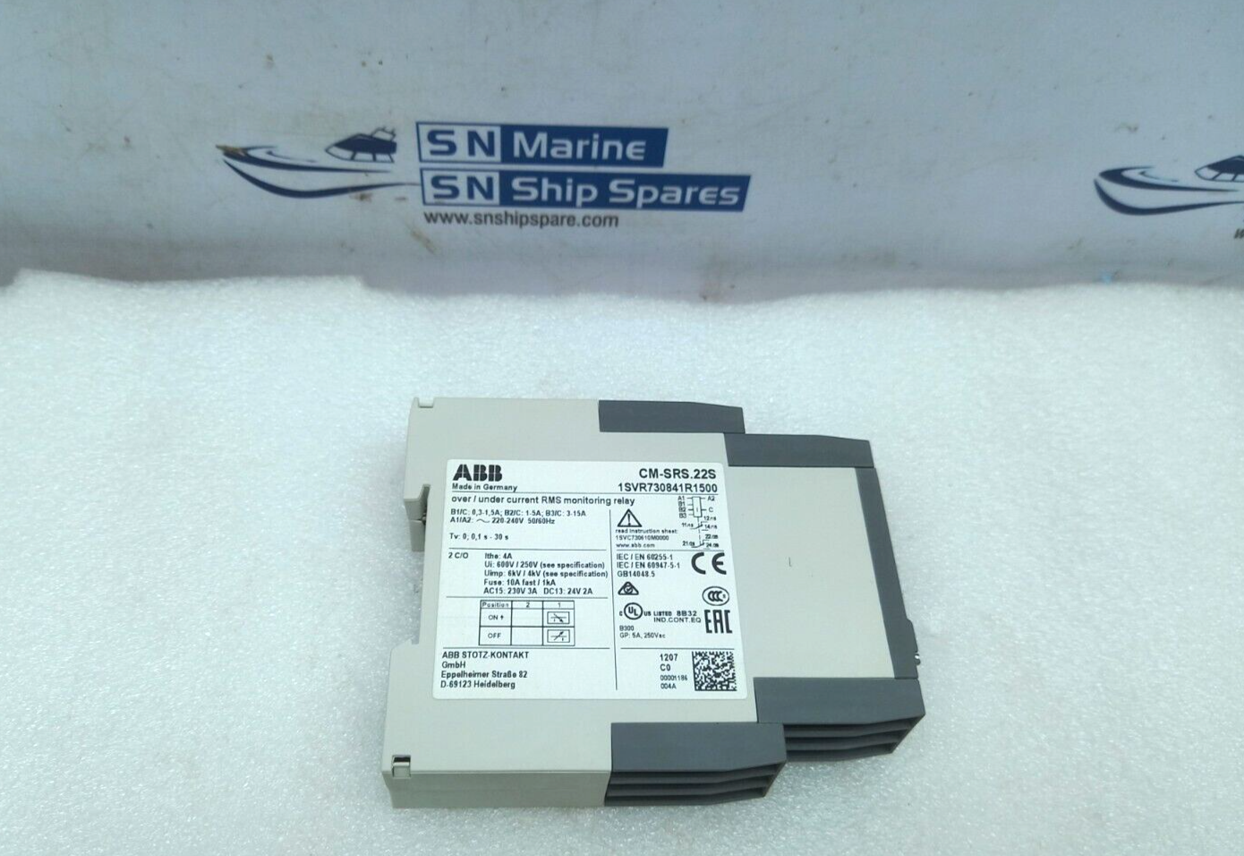 ABB 1SVR730841R1500 Over/ Under Current RMS Monitoring Relay CM-SRS.22S