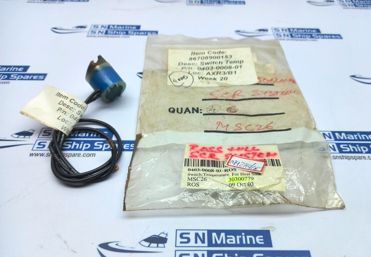 0403-0008-01 Switch Temperature For Heat Sink L190414-2600327