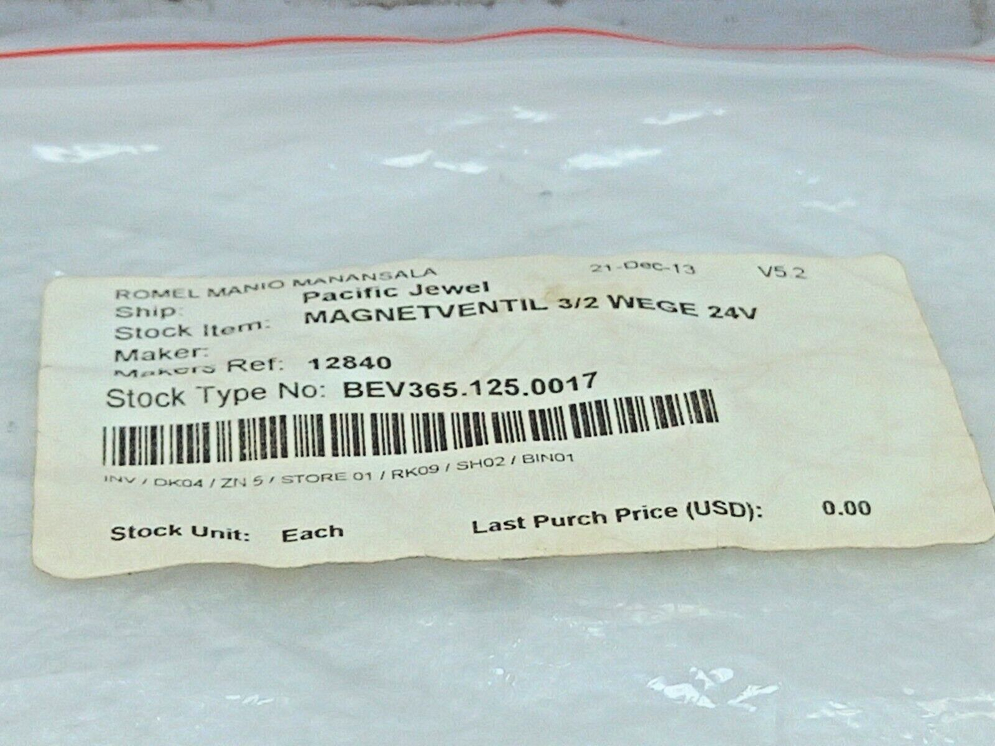 A.U.K Muller 40.008.106 Solenoid Valve 3/2 24V 7,5W 12840