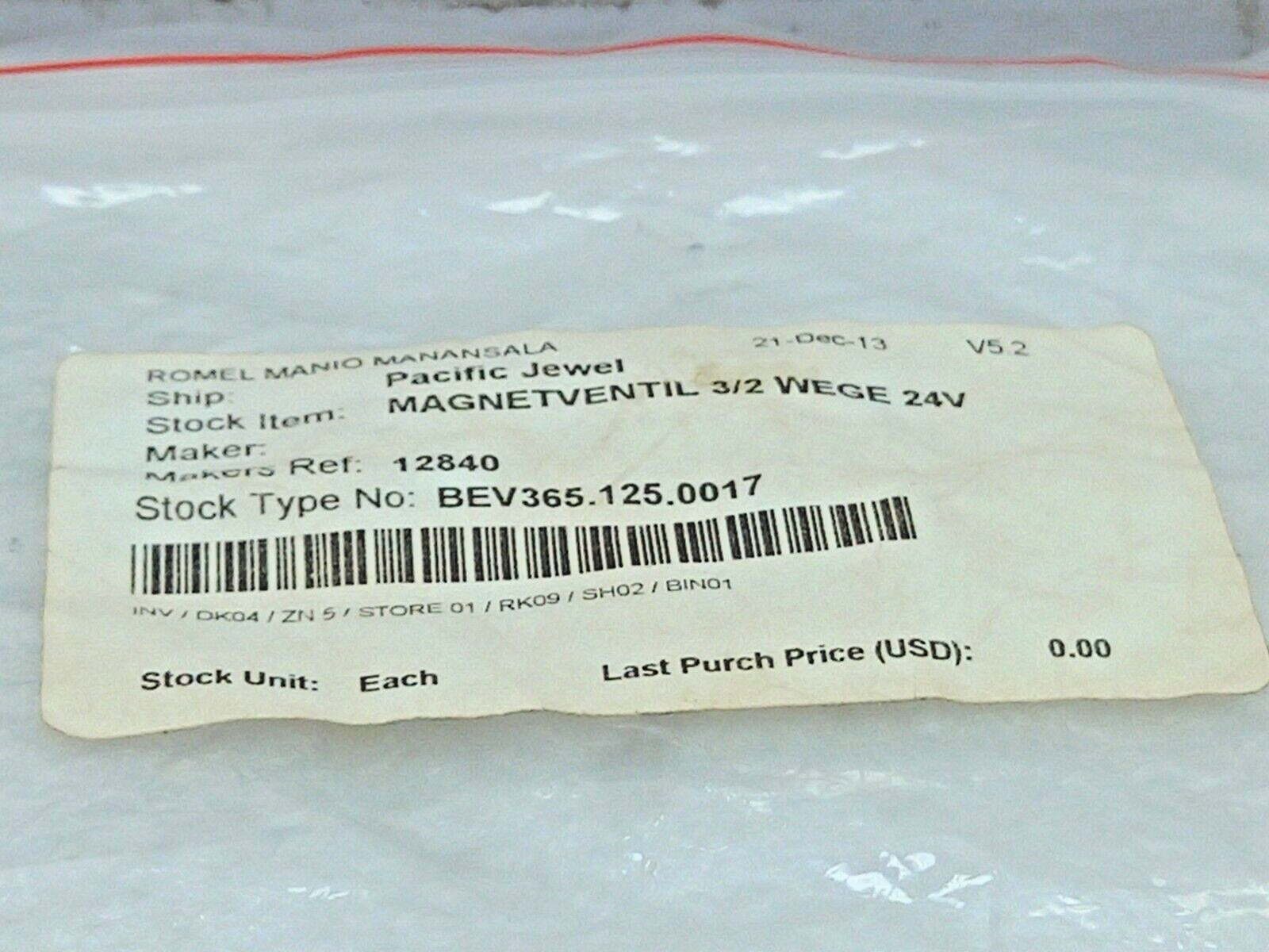 A.U.K Muller 40.008.106 Solenoid Valve 3/2 24V 7,5W 12840