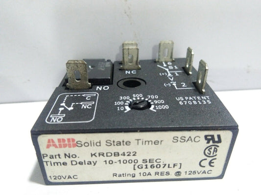 ABB KRDB422 SOLID STATE TIMER QUINCY 122862-900 