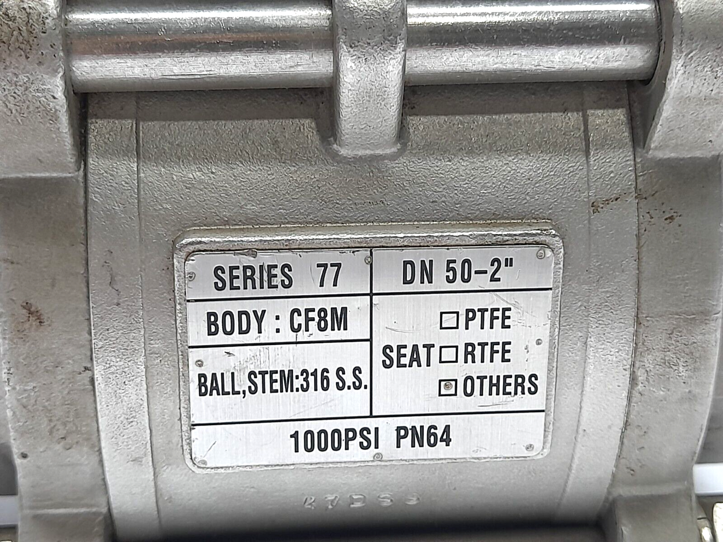 Air Torque AT201 D B F05/F07-N-D-17 Actuator With Series 77 DN 50-2” Ball Valve