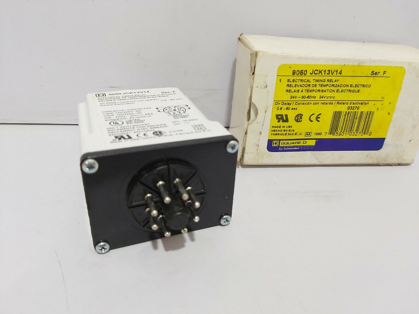 SQUARE D 9050JCK13V14 8-PIN RELAY SER-F 
