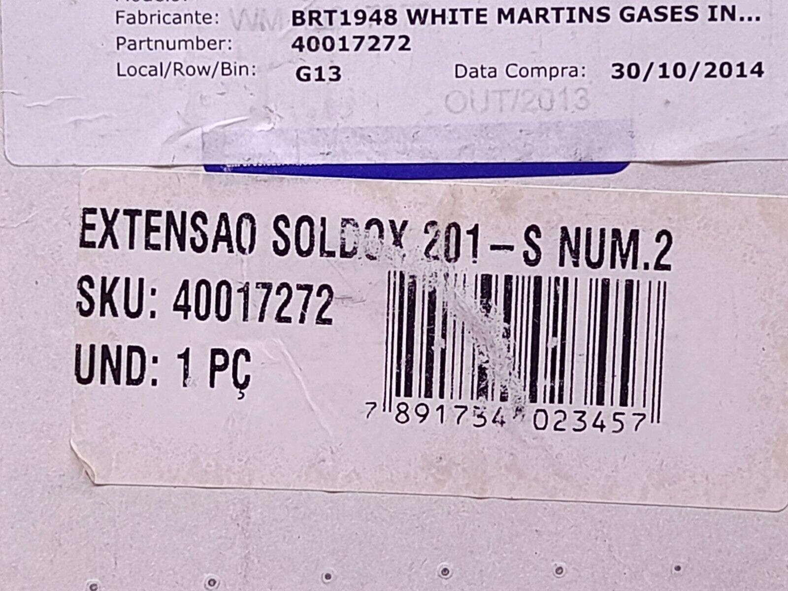 White Martins 40017272 Soldox Extension 201-S Num.2
