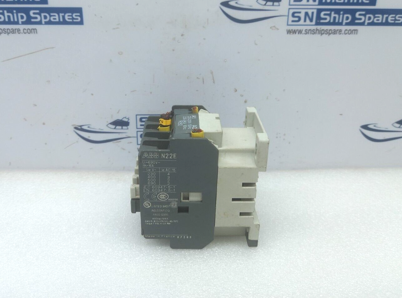 ABB N22E Contactor Relay 200-230V 50Hz 230-240V 60Hz 600Vac Max