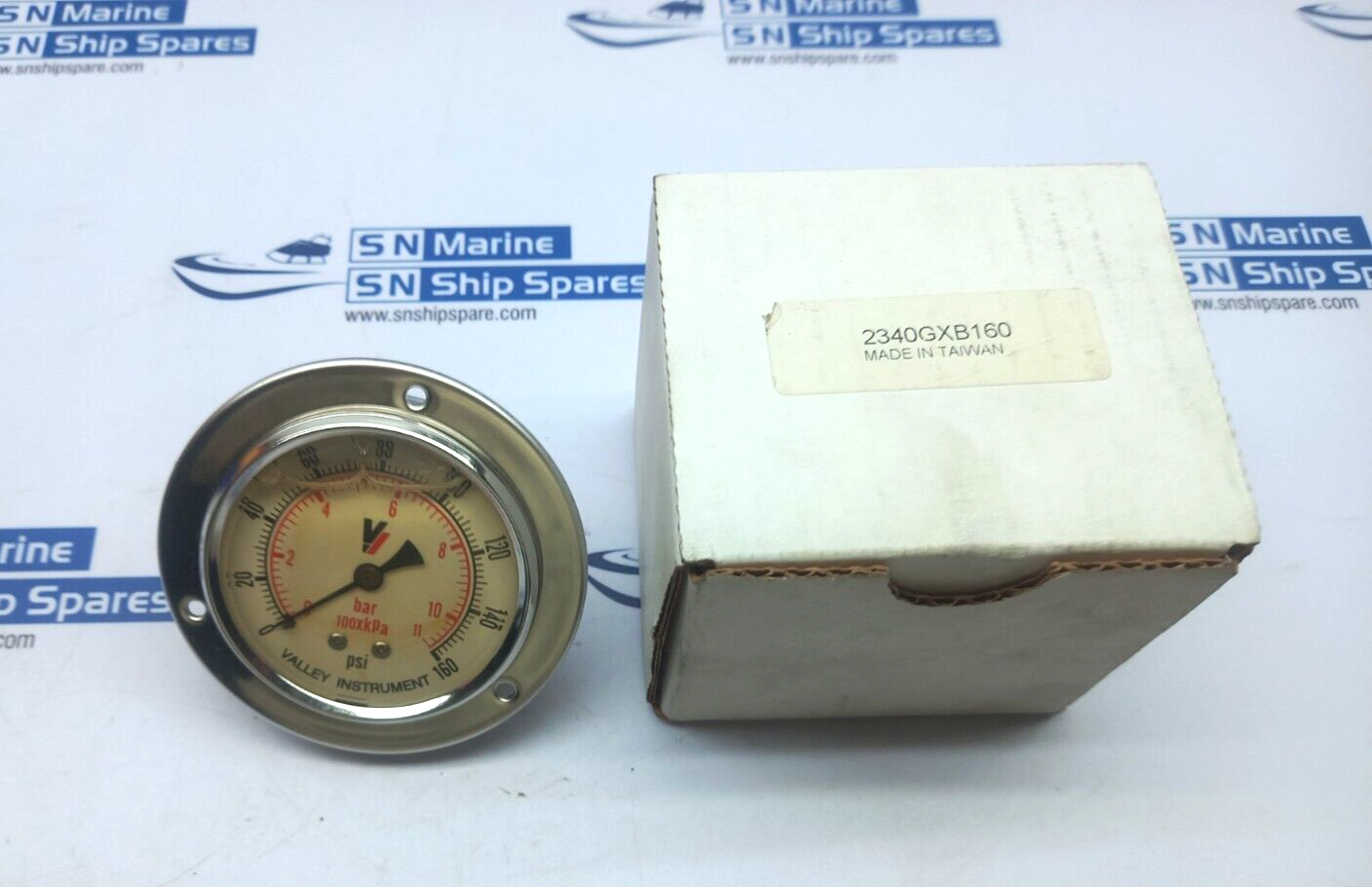 Valley Instrument 230GXB160 Liquid Filled Pressure Gauge 0-160Psi