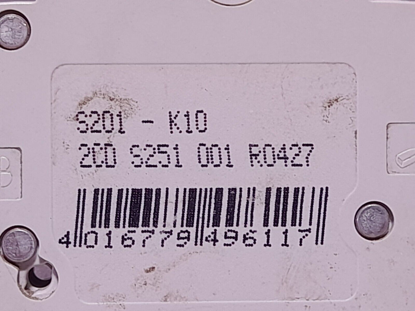 ABB S201-K10 (3PCs), S201-K6 (1PCs), S201-K4 (1PCs), Circuit Breaker - 5PCs/Lot