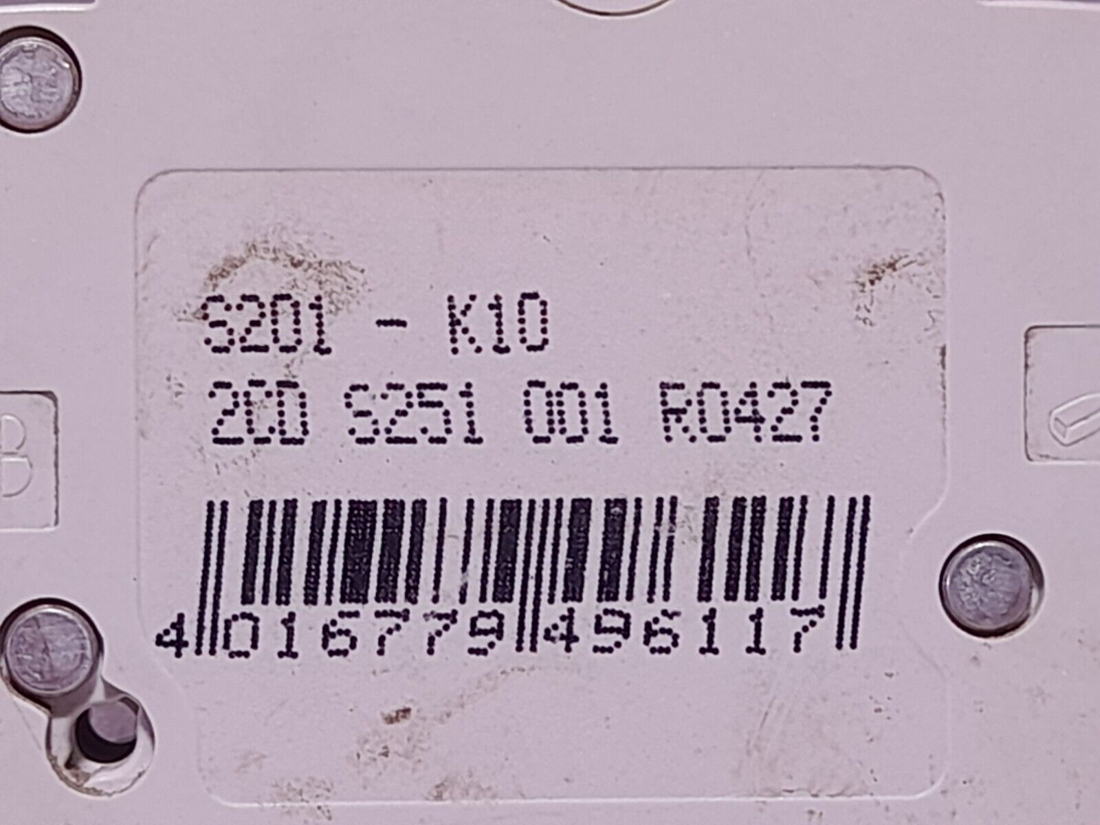 ABB S201-K10 (3PCs), S201-K6 (1PCs), S201-K4 (1PCs), Circuit Breaker - 5PCs/Lot
