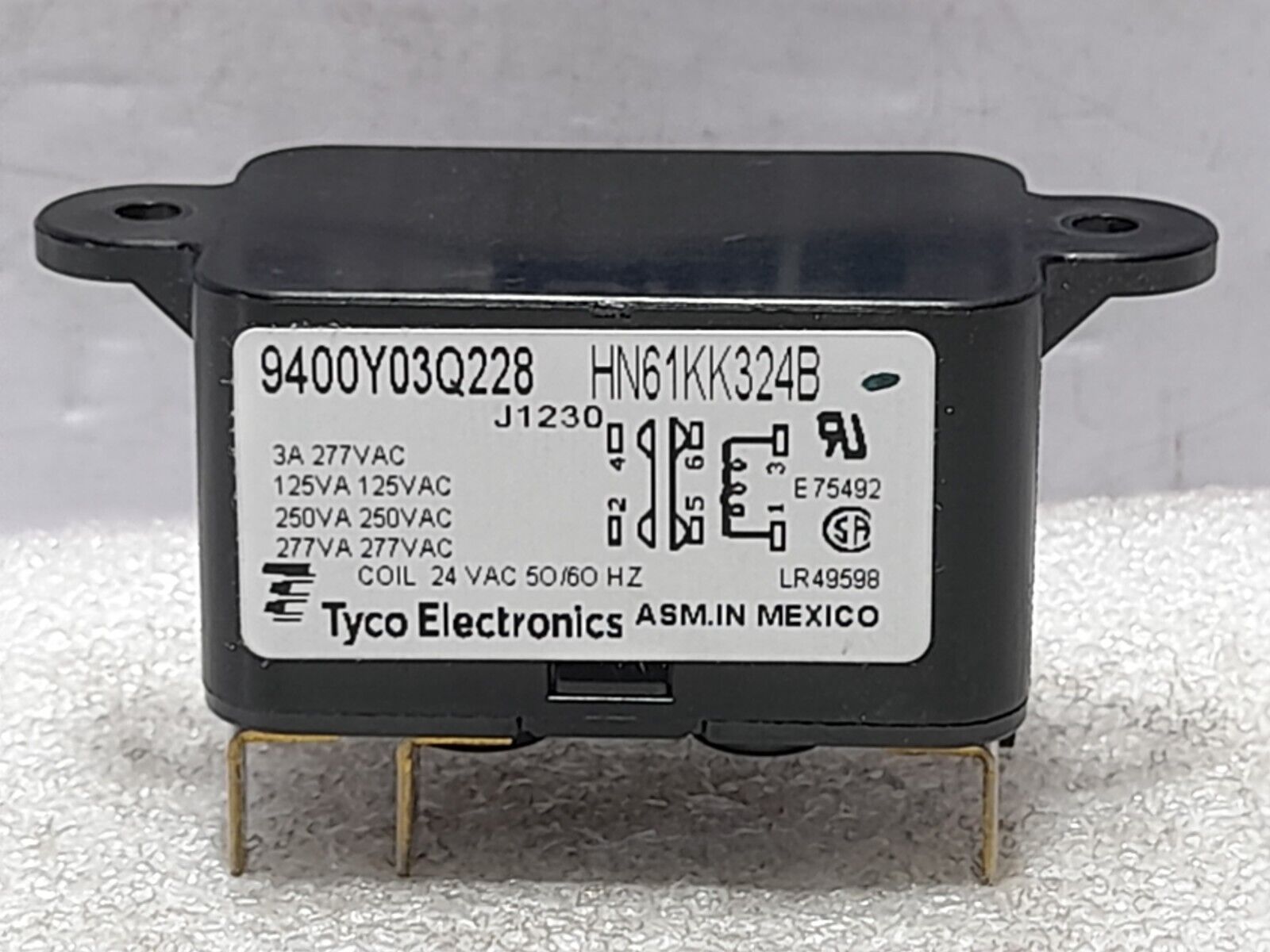 Tyco Electronics 9400Y03Q228 HN 61KK 324 Pilot Duty Relay 24V 50/60Hz