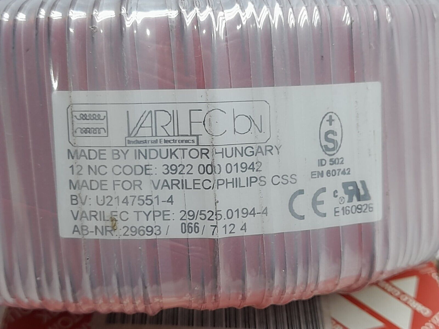Varilec 29/525.0194-4 Transformer U2147551-4 12 NC 3922 000 01942 / 3922 106 044