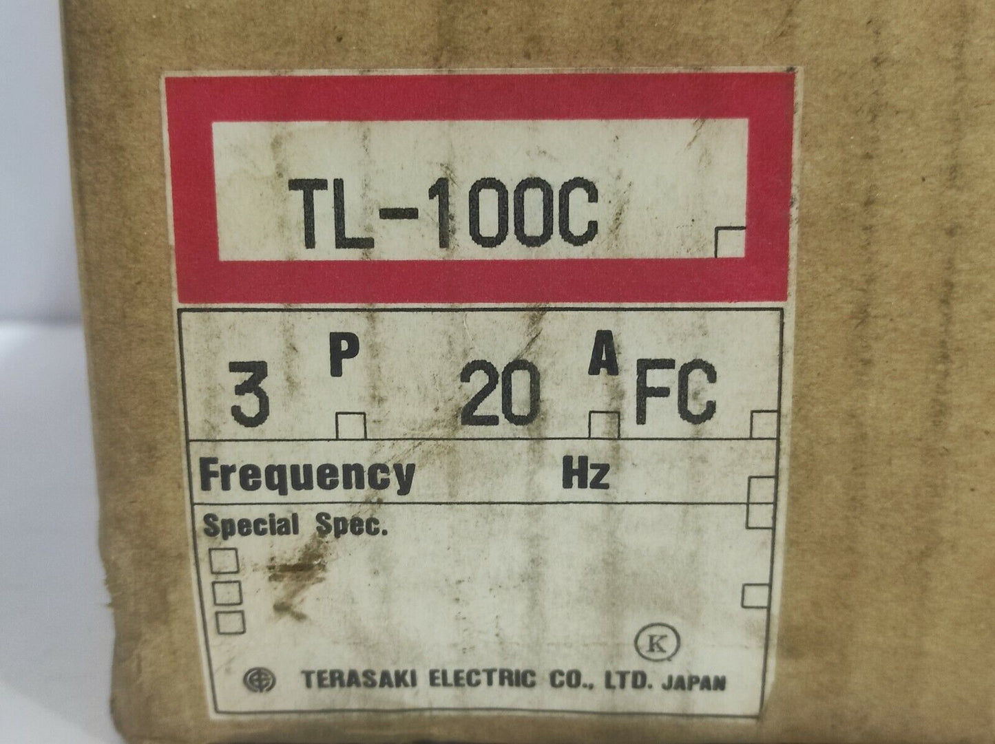 Terasaki TL-100C TemBreak Circuit Breaker 3P 20A FC