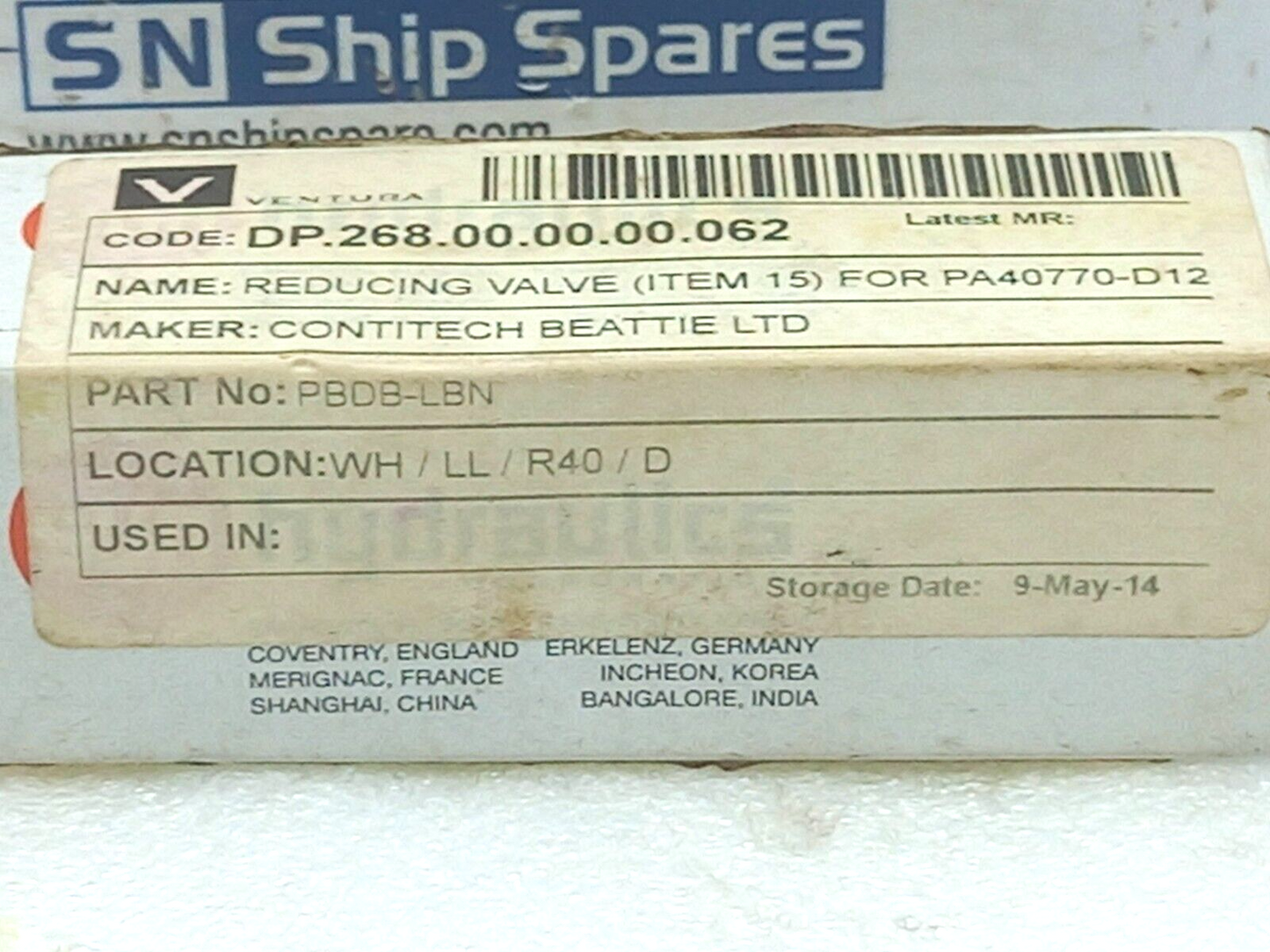 Sun Hydraulics PBDB LBN Reducing Valve