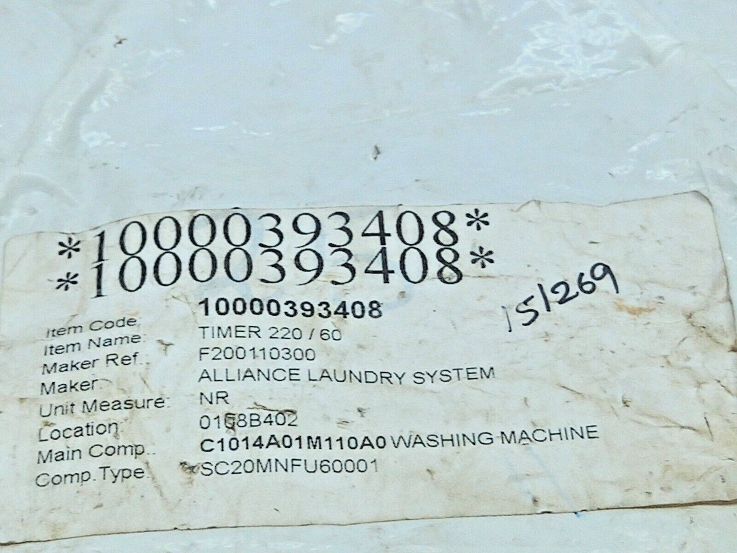 AKO P-12200 Timer Cycle 16(4)A 250V 16 03 04 Alliance Laundry F160304P