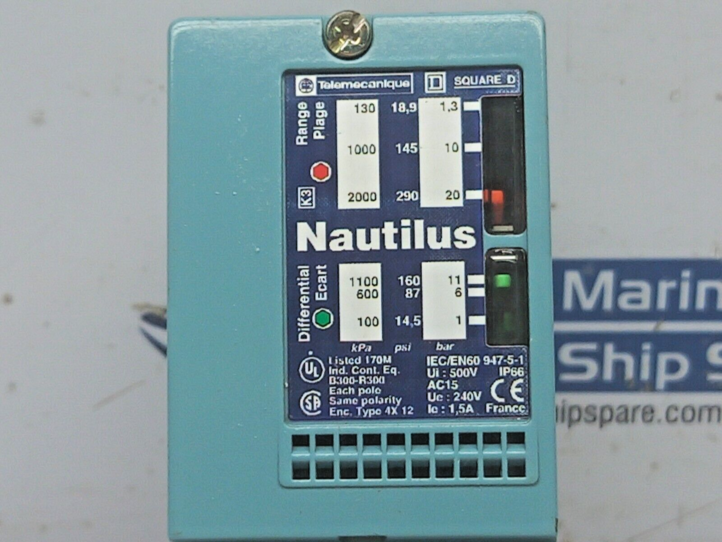 Telemecanique XML C020B2S11 Pressure Switch Ui: 500V AC15 Square D