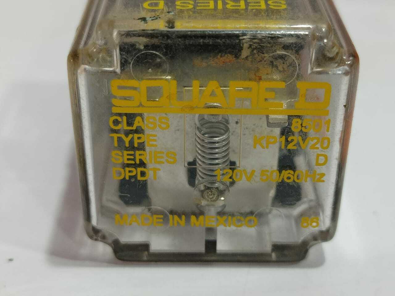 Square D 8501 KP12V20 Series D Relay DPDT 120V 50/60Hz