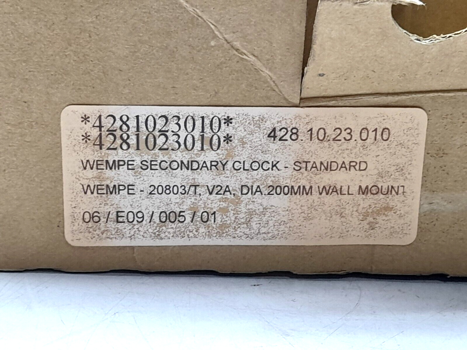 Wempe 20803/T Slave Clock Stainless Steel 200mm CW850030